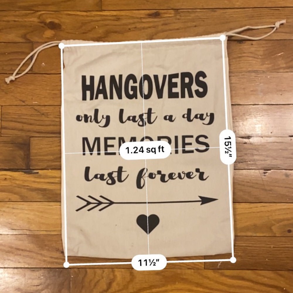 Custom Made Burlap Drawstring Bag - image 4